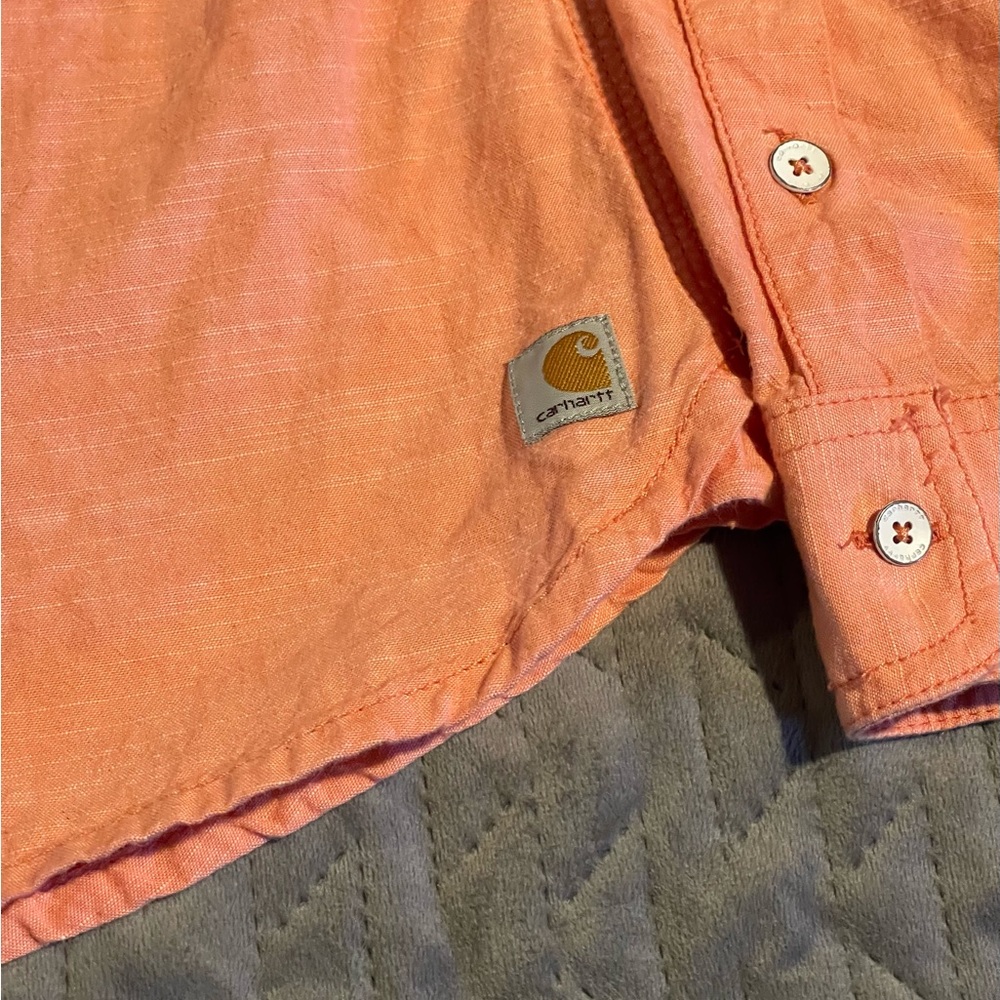Carhartt‎ button up women’s size medium coral pre-owned condition - Picture 5 of 12